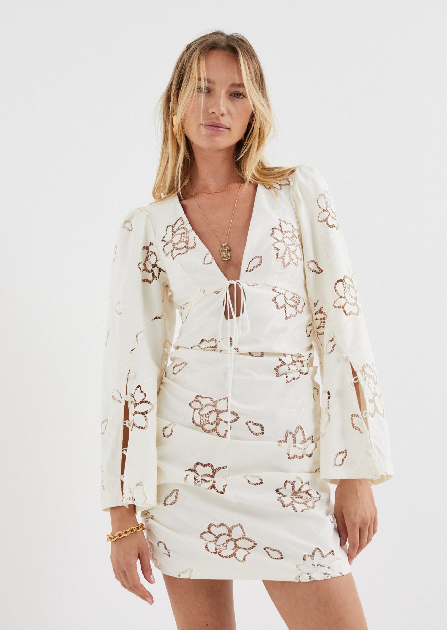 Renee Bell Sleeve Mini Dress – For Love ...